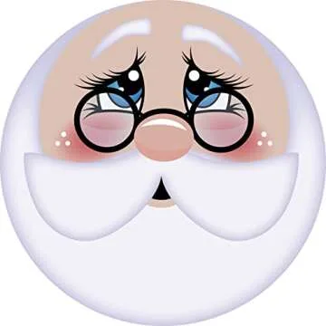 Merry Christmas Santa Claus Face Wreath Sign Attachment