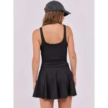 Caracilia Women's Tennis Mini Dress with Built-in Shorts