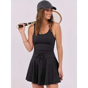 Caracilia Women's Tennis Mini Dress with Built-in Shorts