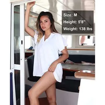 VIVIfashion Women's Ruffle Sleeve Chiffon Tops - Stylish & Comfortable