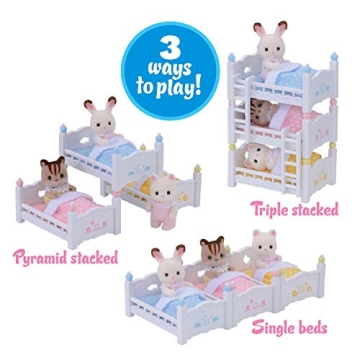 Calico Critters Triple Bunk Beds Set for Kids Ages 3+