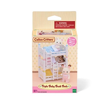 Calico Critters Triple Bunk Beds Set for Kids Ages 3+