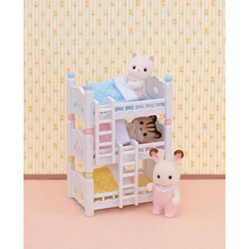 Calico Critters Triple Bunk Beds Set for Kids Ages 3+