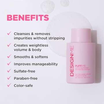 Design.Me PUFF.ME Volumizing Shampoo | Adds Body, Bounce & Volume for Fuller, Thicker Hair| For Fine...