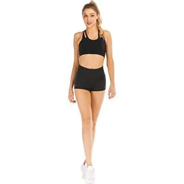 CHRLEISURE High Waisted Yoga Shorts for Women - Comfortable Fit