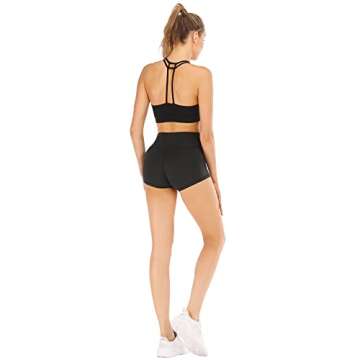 CHRLEISURE High Waisted Spandex Biker Shorts, Workout Booty Soft Yoga Shorts for Women (3" Black, M)