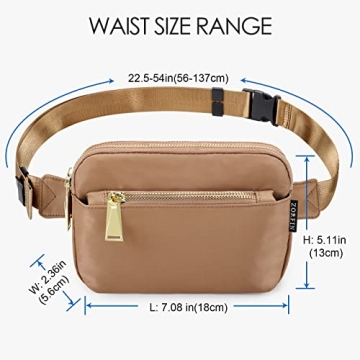 ZORFIN Fanny Pack: Stylish Crossbody Belt Bag for All