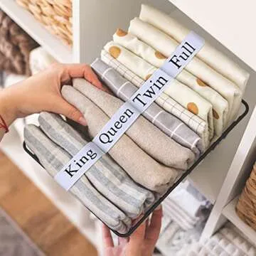 Upgraded Elastic Bed Sheet Organizer Bands for Closet