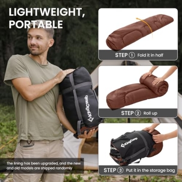 KingCamp XL Warm Sleeping Bag for Camping & Hiking