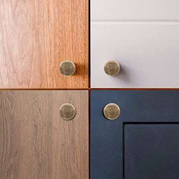 RJDJ 6 Pack Kitchen Cabinet Knobs Dresser Knobs Drawer Knobs Handles, Round Drawer Pulls with Screws...