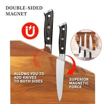 Magnetic Knife Block Without Knives,Magnetic Universal Stands with Strong Enhanced Magnets Strip Kitchen Storage Cutlery Large Organizer ，Knife Holder for Kitchen Organizer