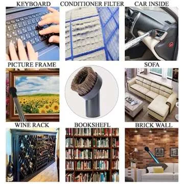 3 PACK HorseHair Vacuum Brush Attachments - Clean Gently & Efficiently!