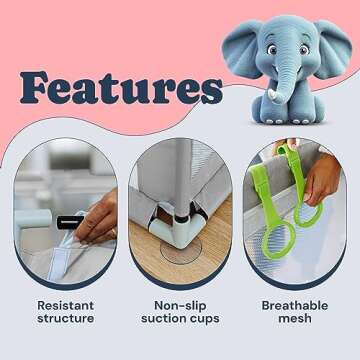 TODALE Baby Playpen 70”×59”- Play Yard with Tear-Resistant Material, Anti-Slip Suckers, Breathable Mesh, Gate - Kids Big Play Pens for Babies and Toddlers, for Sleep & Activity, Baby Fence, Grey