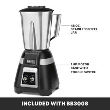 Waring Commercial BB300S 1-Hp Blender for Smoothies
