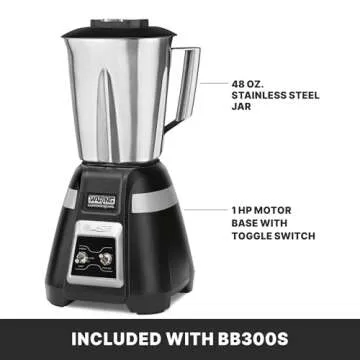 Waring Commercial BB300S 1-Hp Blender for Smoothies