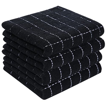 Homaxy Cotton Terry Kitchen Towels, Super Absorbent