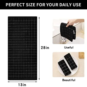 Homaxy Cotton Terry Kitchen Towels, Super Absorbent