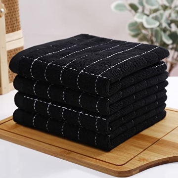 Homaxy Cotton Terry Kitchen Towels, Super Absorbent