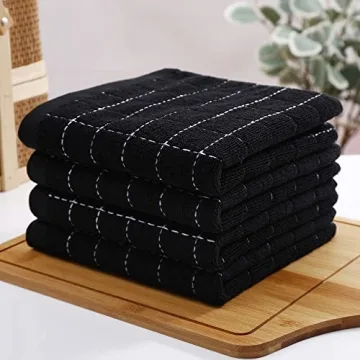 Homaxy Cotton Terry Kitchen Towels, Super Absorbent