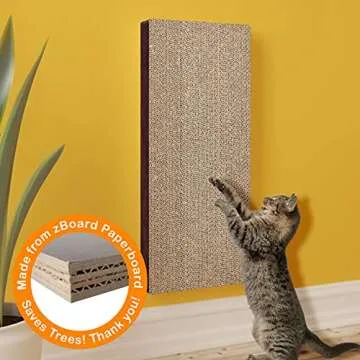 WAY BASICS Wall Mounted Cat Scratcher with Catnip