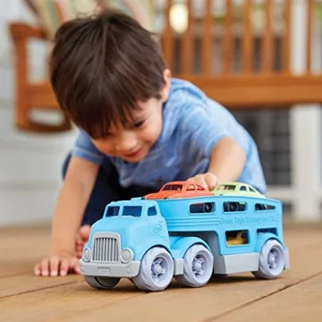 Eco-Friendly Green Toys Car Carrier for Kids' Playtime