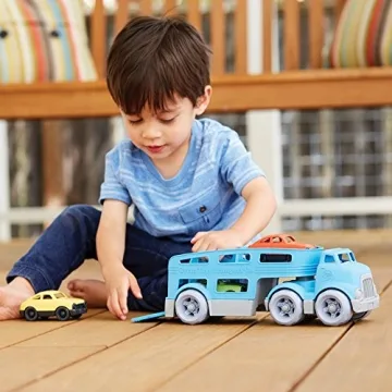 Eco-Friendly Green Toys Car Carrier for Kids' Playtime