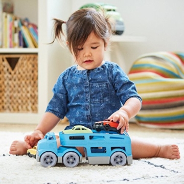 Eco-Friendly Green Toys Car Carrier for Kids' Playtime
