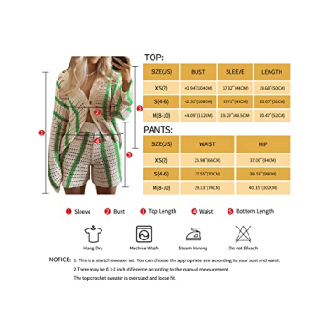 Gihuo Women's Y2K 2 Piece Knit Outfits Striped Set