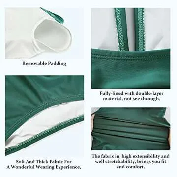 Smismivo Women's Strapless One Piece Tummy Control Swimsuit Vintage Retro Ruched Bandeau Bathing Suit Padded Slimming Tube Top Shirred Swimwear Red