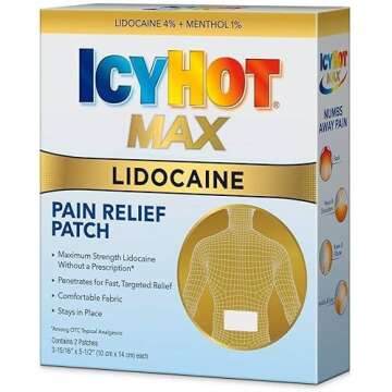 ICY Hot Lidocaine Patch Plus Menthol 5 ea (Pack of 3)
