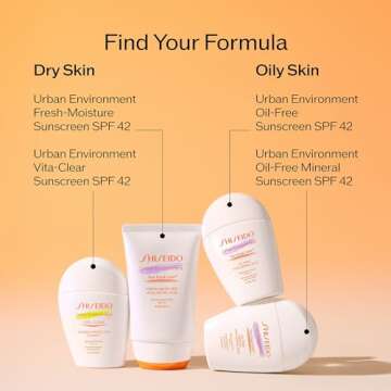 Shiseido Urban Environment Vita-Clear Sunscreen SPF 42 - Invisible Formula with Vitamin C - No-Shine, Makeup Effect for 8 Hours - Non-Comedogenic - 30 mL