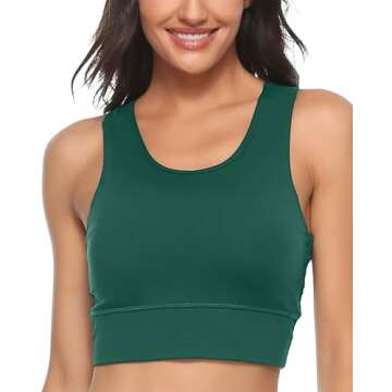 nine bull Sports Bras for Women High Impact Sports Bra - Removable Padded Yoga Racerback Bra Workout...