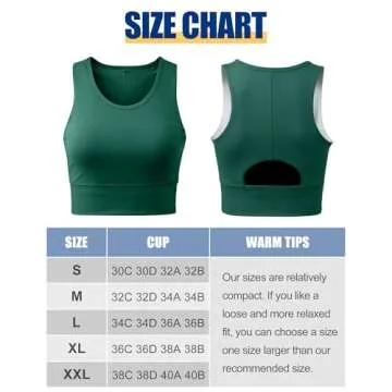 nine bull Sports Bras for Women High Impact Sports Bra - Removable Padded Yoga Racerback Bra Workout Crop Tops Dark Green