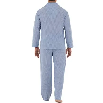 Fruit of the Loom Men's Pajama Set - Luxury Comfort in Blue Stripe