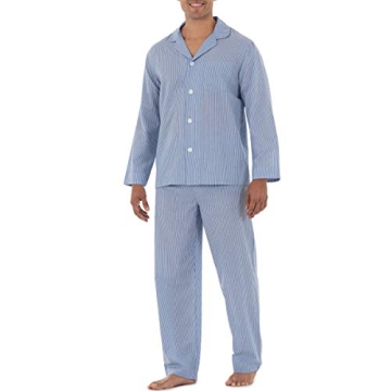 Fruit of the Loom Men's Pajama Set - Luxury Comfort in Blue Stripe