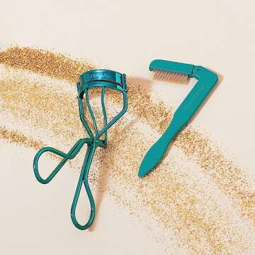 Tweezerman Majestic Turquoise Lash Set - Makeup Eyelash Tool for All Eye Shapes