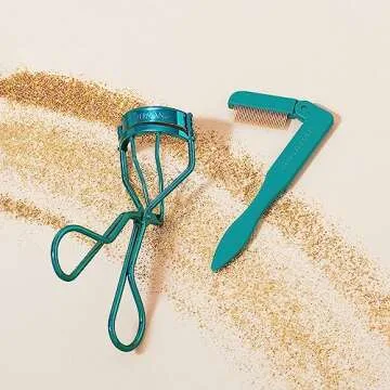 Tweezerman Majestic Turquoise Lash Set - Makeup Eyelash Tool for All Eye Shapes