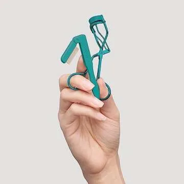 Tweezerman Majestic Turquoise Lash Set - Makeup Eyelash Tool for All Eye Shapes