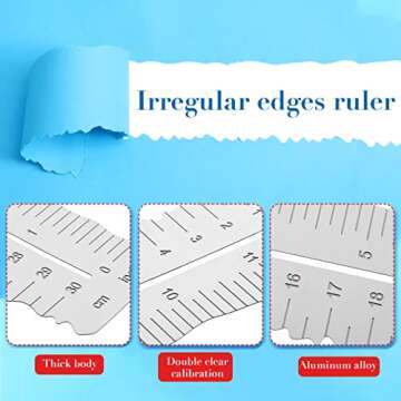 Geyee Deckle Edge Rulers Set for Perfect Paper Crafts