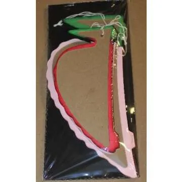 4-Piece Paper Strawberries, 8-10 Inches, Red Pink