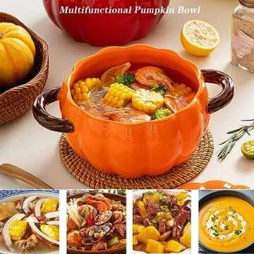Dutch Oven Pot with Lid, Mini Pumpkin Baking Dish