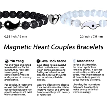 Magnetic Bracelets for Couples - Heartfelt Togetherness Gift