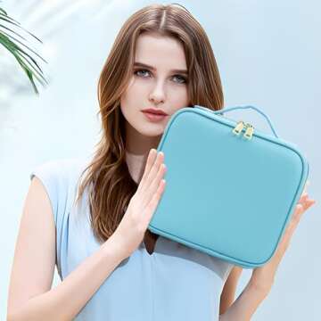 Travel Makeup Organizer with Lighted Mirror - Jadazror