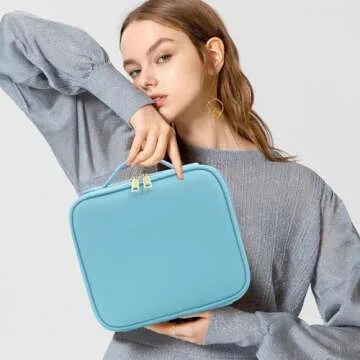 Travel Makeup Organizer with Lighted Mirror - Jadazror