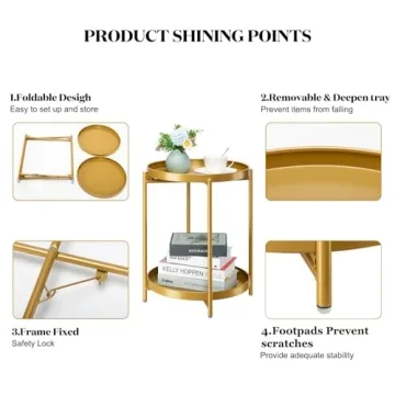 danpinera 2-Tier End Table - Versatile Outdoor Decor