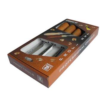 Narex Czech Steel Premium 4 pc set 6 (1/4), 12 (1/2), 20 (3/4), 26 (1) mm Chisels w/Hornbeam Handles
