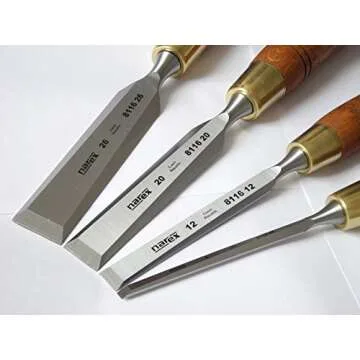 Narex Czech Steel Premium 4 pc set 6 (1/4), 12 (1/2), 20 (3/4), 26 (1) mm Chisels w/Hornbeam Handles