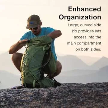 Osprey Atmos AG 65L Men's Backpacking Backpack, Black, L/XL