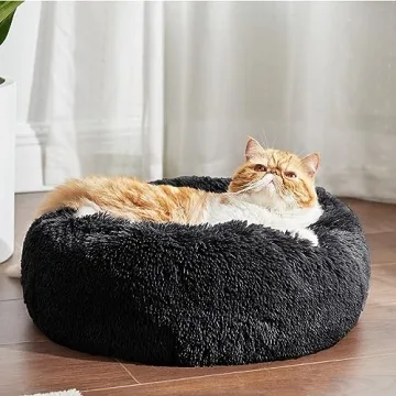 Calming Cat Bed - 20 Inch Plush for Indoor Cats