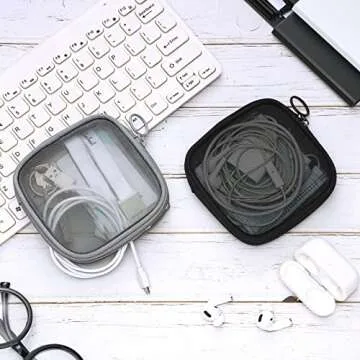 Weewooday 4 Pcs Mesh Makeup Bag Mesh Cosmetic Bag Travel Toiletry Pouch with Zipper Mini Makeup Cosmetic Purse for Daily Accessory (Pink,Small)(Small,Black, Gray)